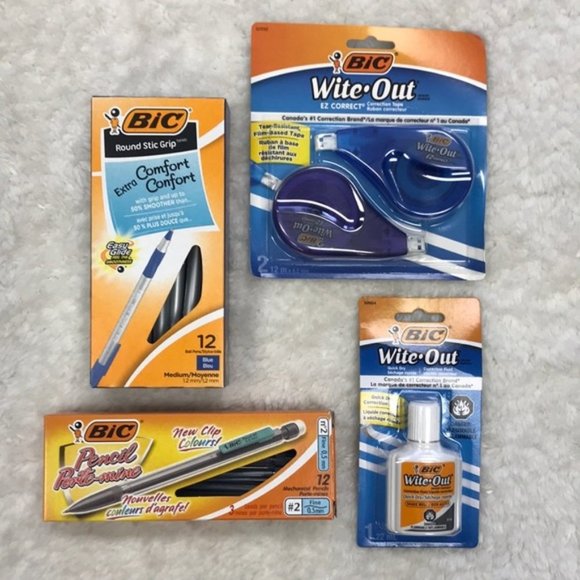 BIC Pen + Pencil + Wite-Out Correction Fluid + Wite-Out Correction Tape SET - Picture 4 of 11
